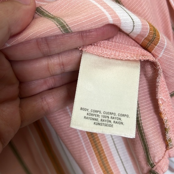 Anthropologie - Maeve Brenda Colorful Stripe VNeck Flowy Boho Blouse Size Small - Picture 10 of 12